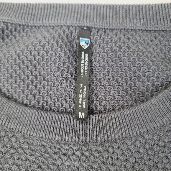 Kuhl Women's Gray Ribbed Tunic Merino Wool Crew Neck Pullover Tunic Sweater Sz M - Picture 4 of 6